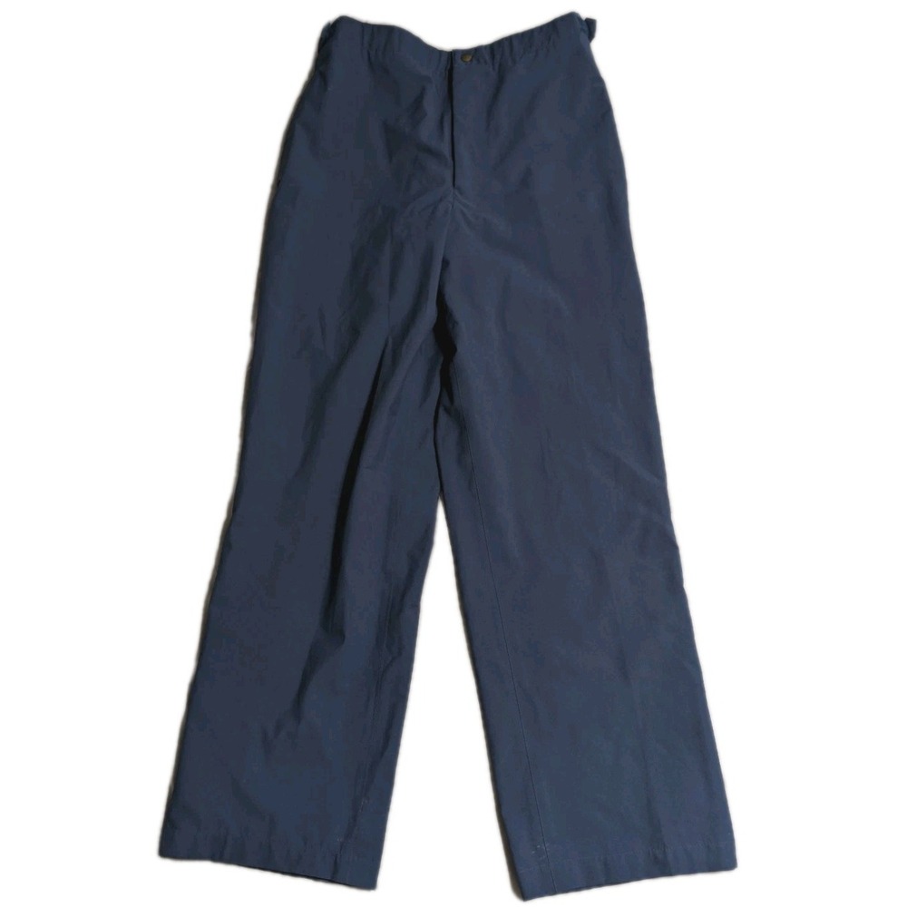 Vintage Tourney Gore-Tex Rain Pants Men's L Blue Waterproof Shell Made Hong Kong